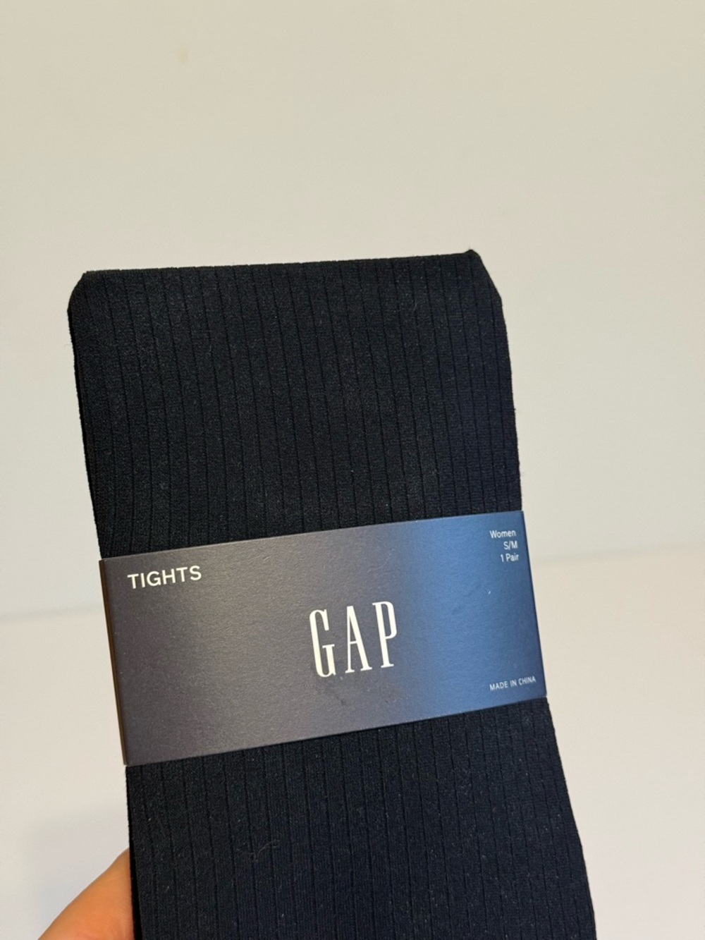 GAP women’s Black Ribbed Tights S/M NEW